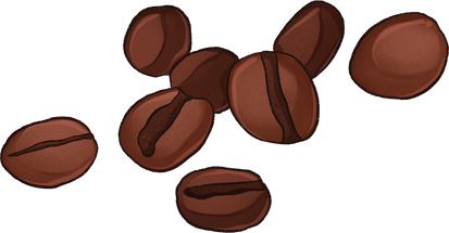 Warm Storybook Scattered Coffee Beans