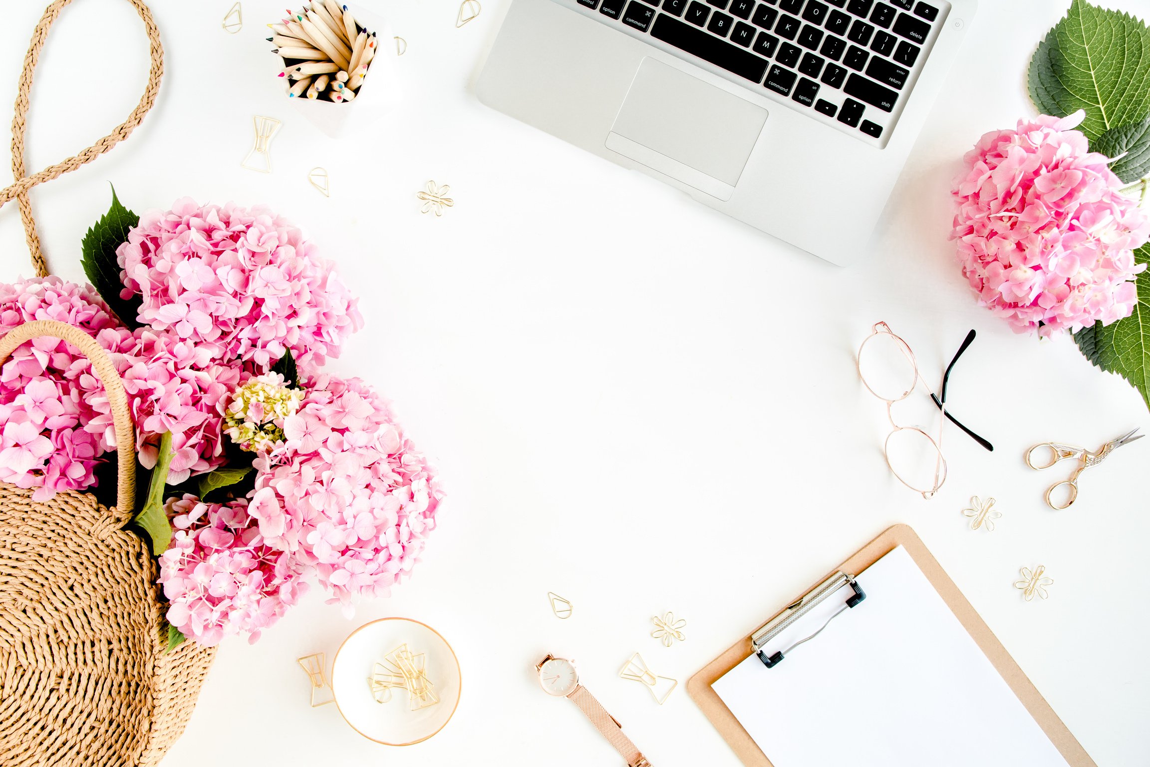 Floral Minimalist Flatlay