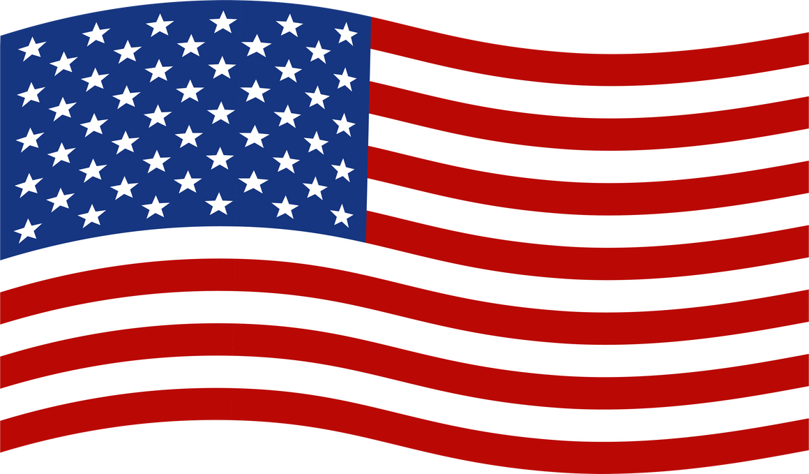 USA Flag and Map.